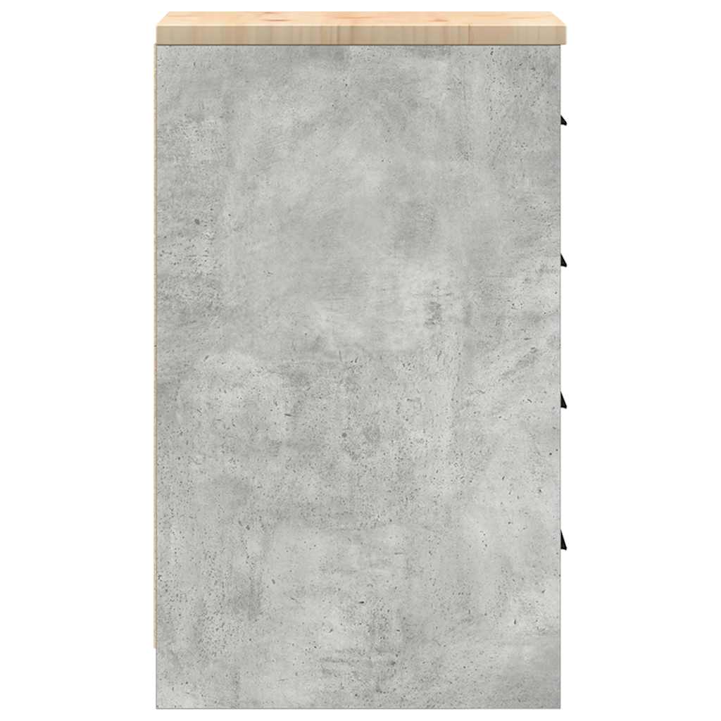 vidaXL Garażowa szafka do przechowywania Szary beton 30x51x85 cm