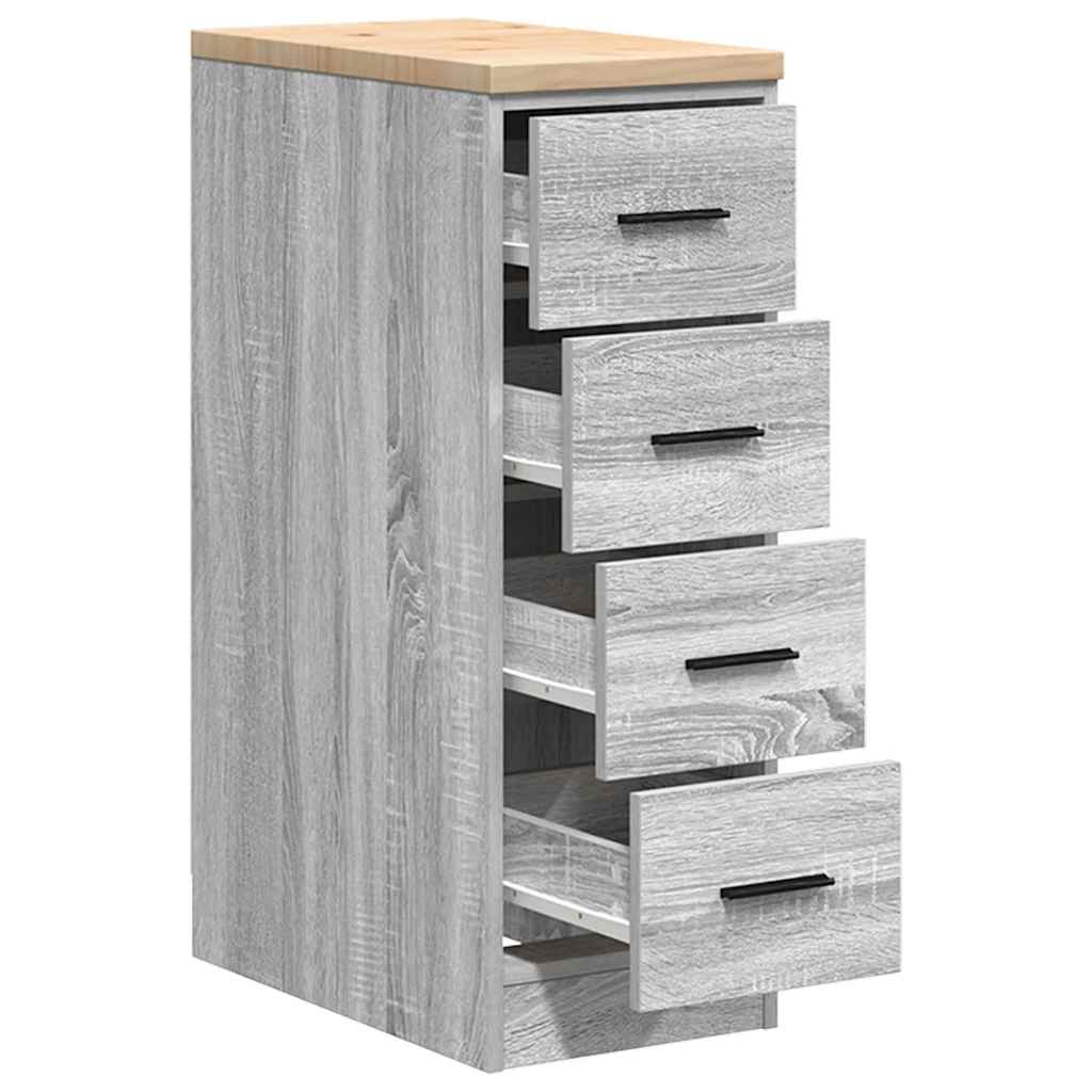 vidaXL Garażowa szafka do przechowywania Szara Sonoma 30x51x85 cm