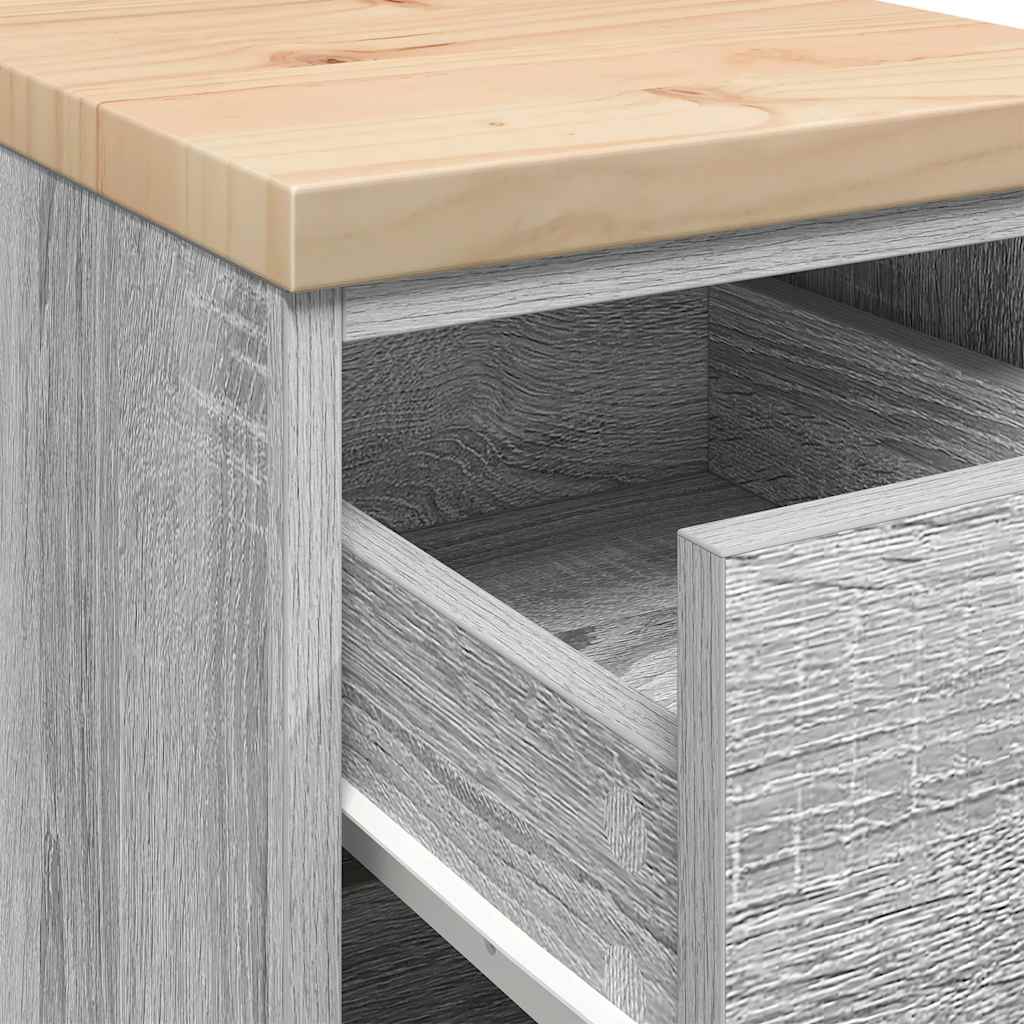 vidaXL Garażowa szafka do przechowywania Szara Sonoma 30x51x85 cm