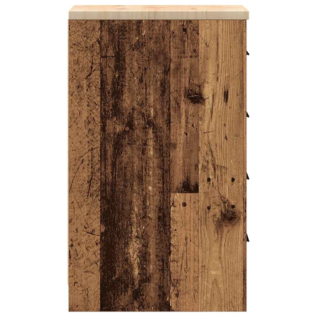 vidaXL Garażowa szafka do przechowywania Stare drewno 30x51x85 cm