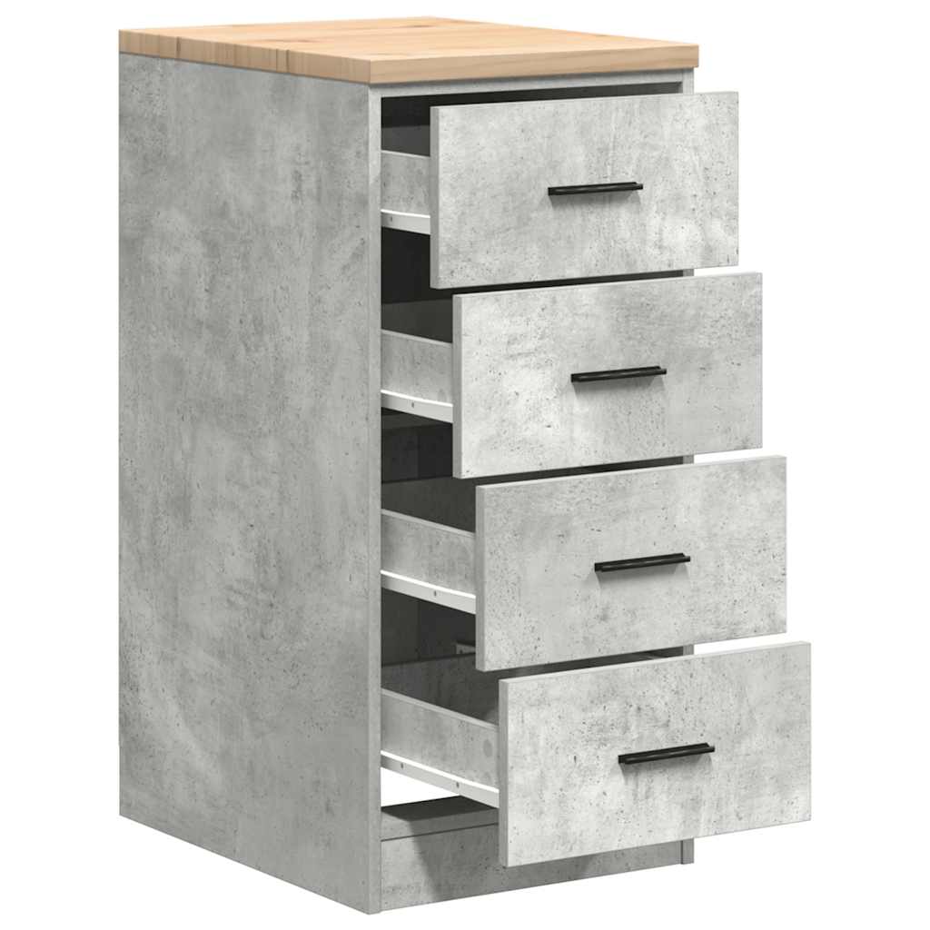 vidaXL Garażowa szafka do przechowywania Szary beton 40x51x85 cm