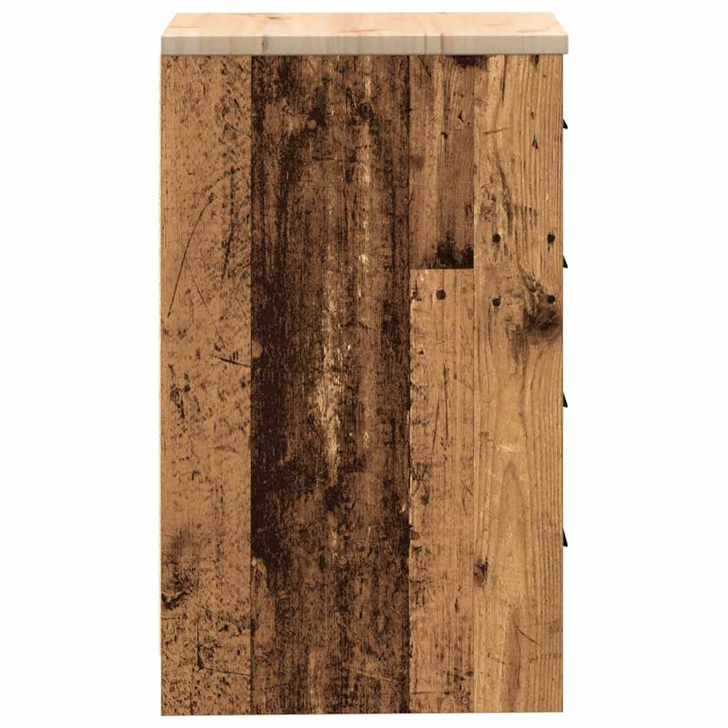 vidaXL Garażowa szafka do przechowywania Stare drewno 40x51x85 cm