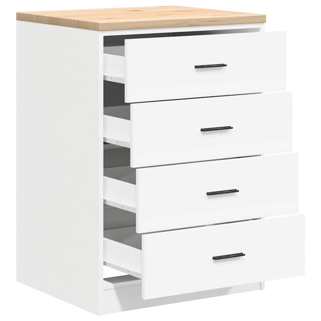 vidaXL Garażowa szafka do przechowywania Biała 60x51x85 cm