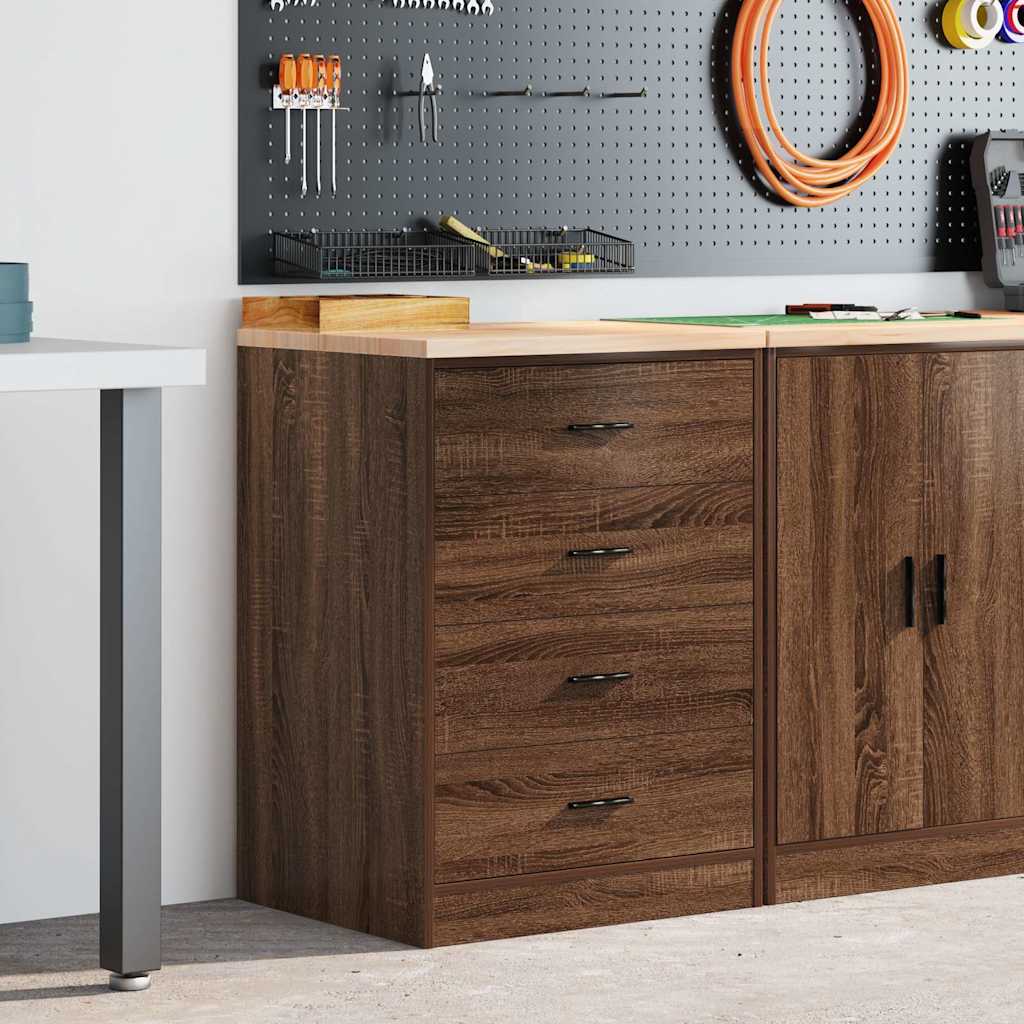 vidaXL Garażowa szafka do przechowywania Brązowy dąb 60x51x85 cm