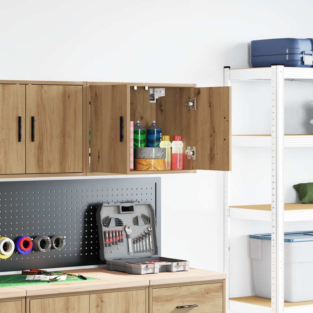 vidaXL Garażowa szafka ścienna Artisan Oak Drewno klejone