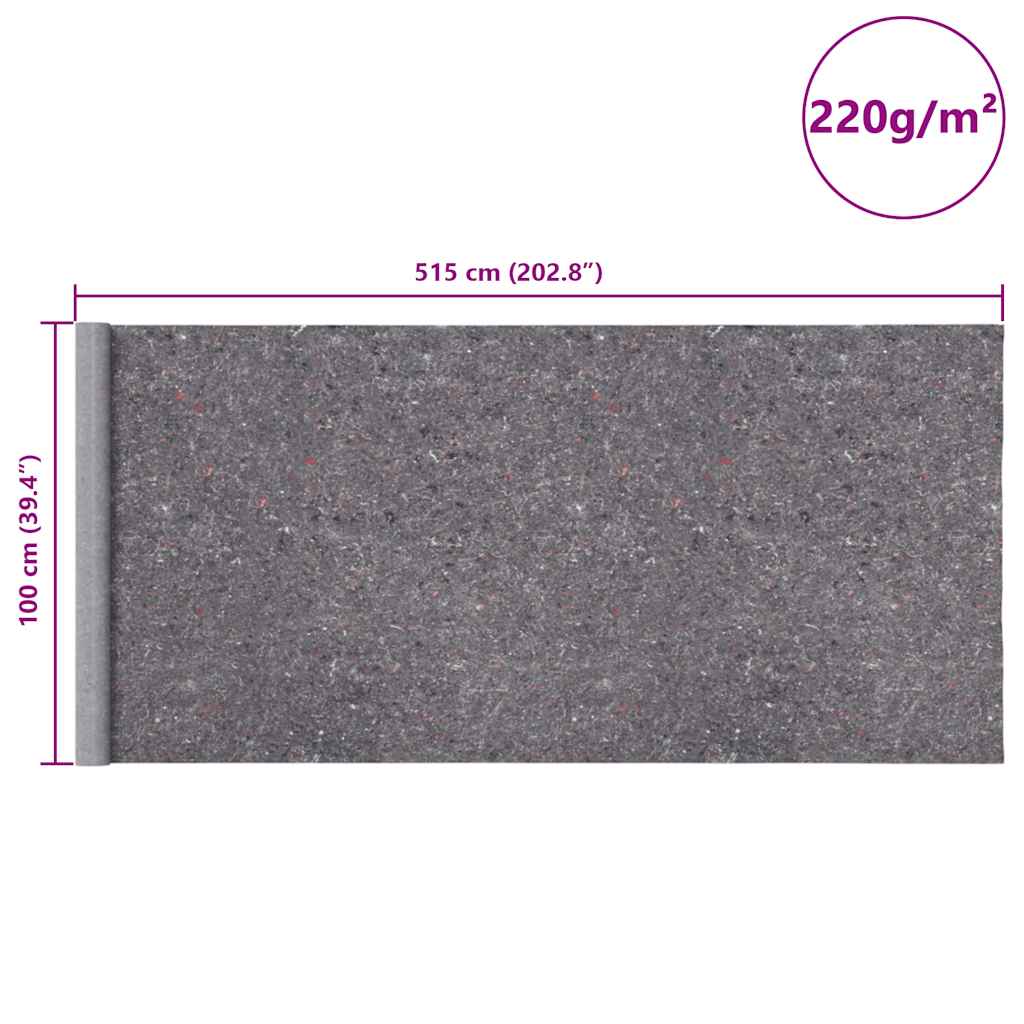 vidaXL Polar malarski antypoślizgowy 5 m 220 g/m² Szary