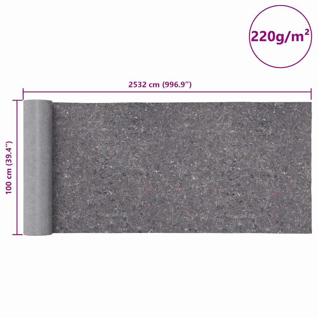 vidaXL Polar malarski antypoślizgowy 25 m 220 g/m² Szary