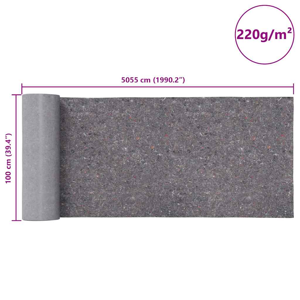 vidaXL Polar malarski antypoślizgowy 50 m 220 g/m² Szary