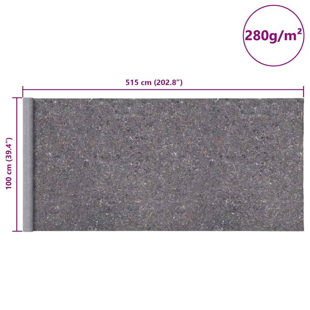 vidaXL Polar malarski antypoślizgowy 5 m 280 g/m² Szary