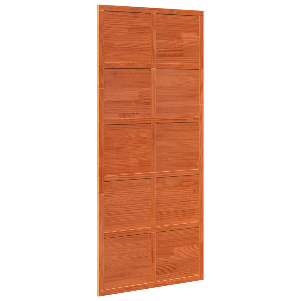 vidaXL Drzwi do stodoły Sosna woskowana 90 x 208 cm