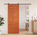 vidaXL Drzwi do stodoły Sosna woskowana 80 x 208 cm