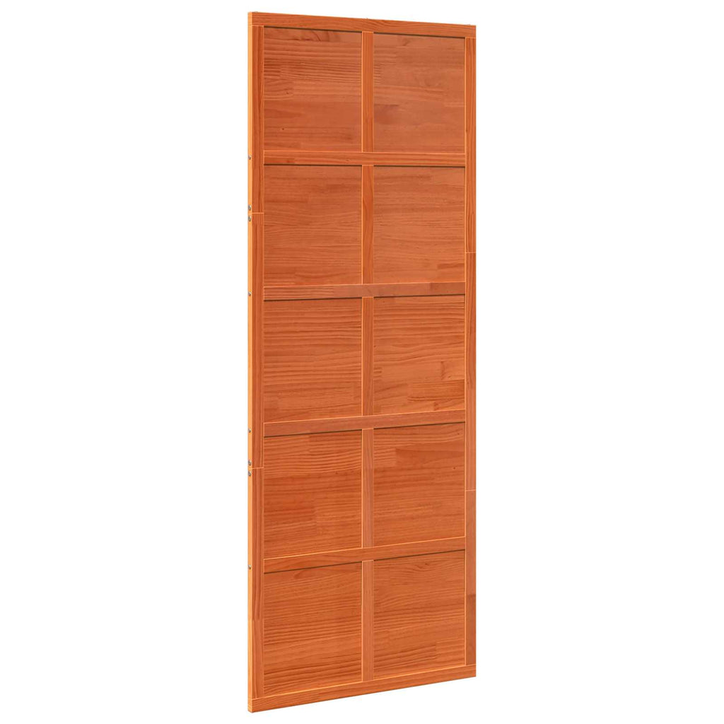 vidaXL Drzwi do stodoły Sosna woskowana 80 x 208 cm