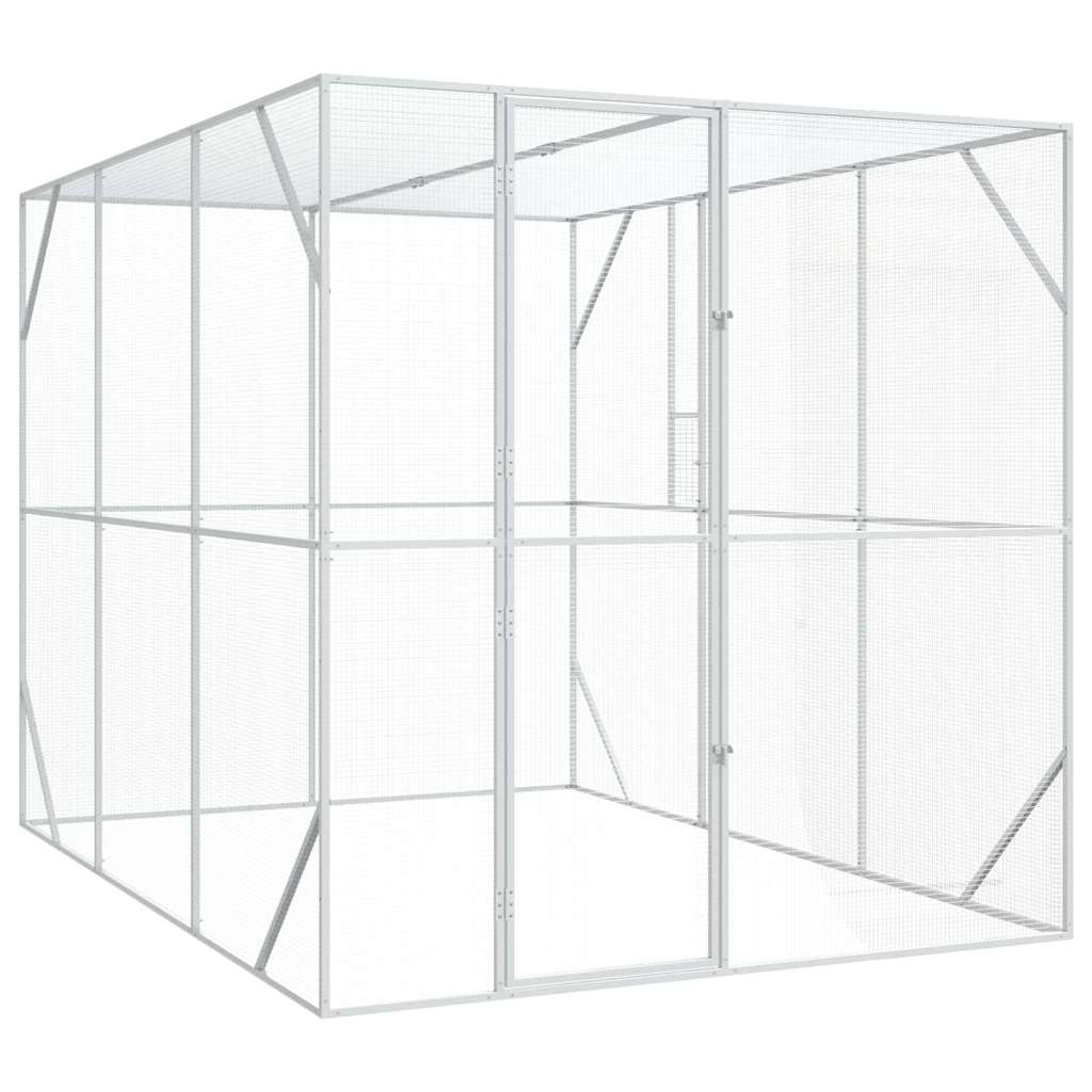 vidaXL Klatka dla ptaków z przechowywaniem Antracyt 210 x 304 x 213 cm