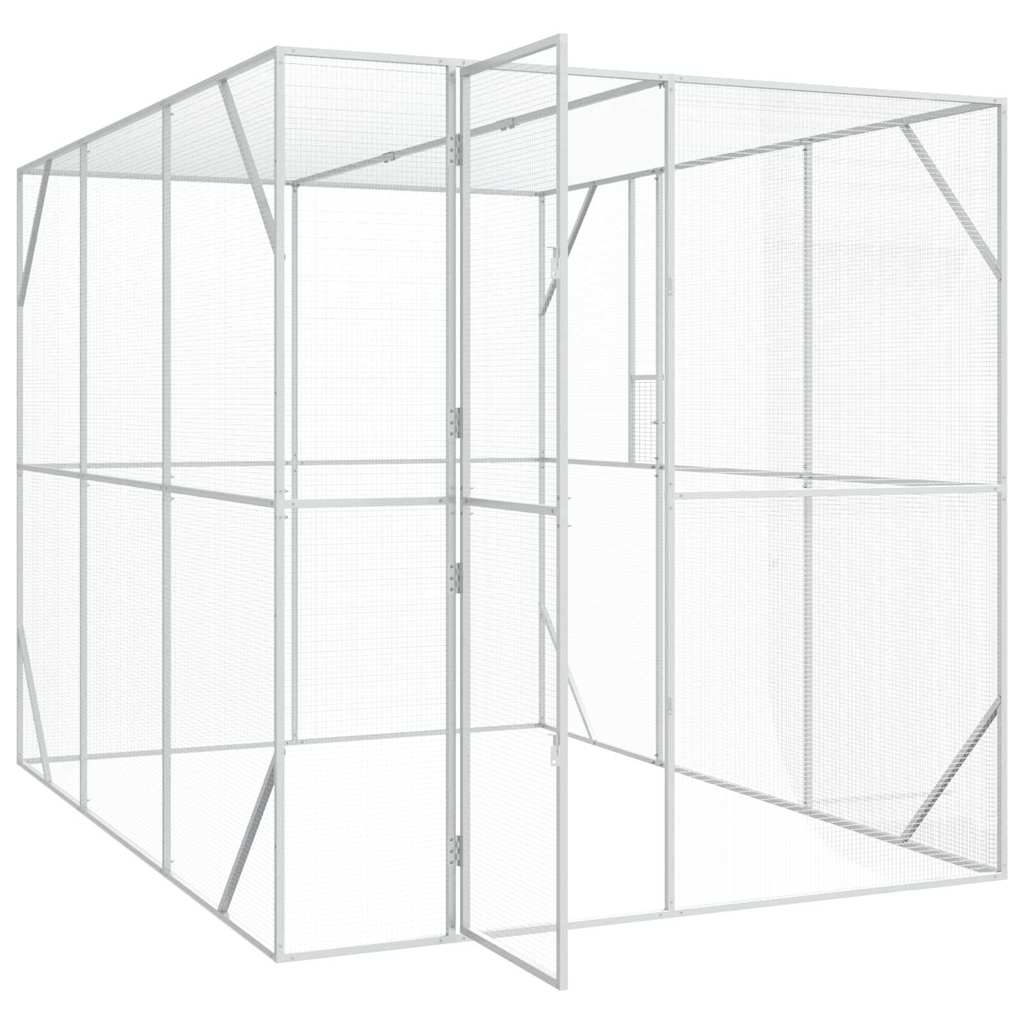 vidaXL Klatka dla ptaków z przechowywaniem Antracyt 210 x 304 x 213 cm