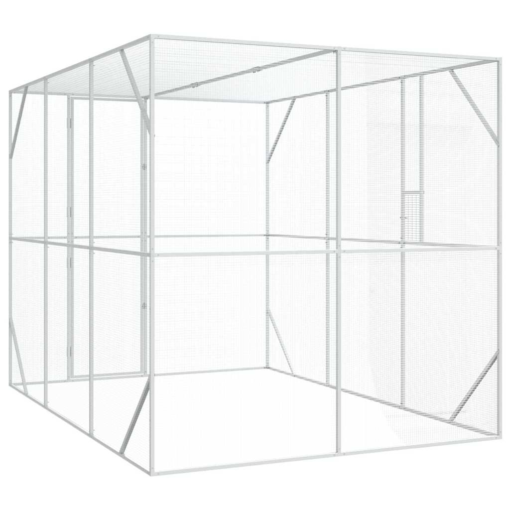 vidaXL Klatka dla ptaków z przechowywaniem Antracyt 210 x 304 x 213 cm