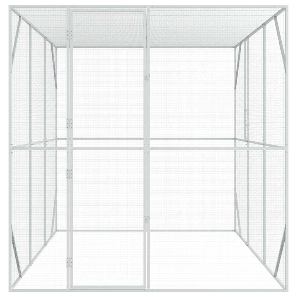 vidaXL Klatka dla ptaków z przechowywaniem Antracyt 210 x 304 x 213 cm