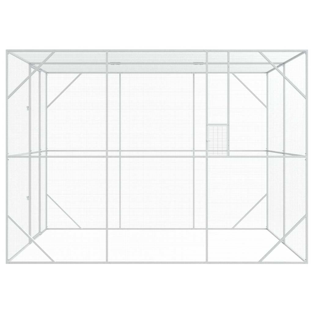 vidaXL Klatka dla ptaków z przechowywaniem Antracyt 210 x 304 x 213 cm