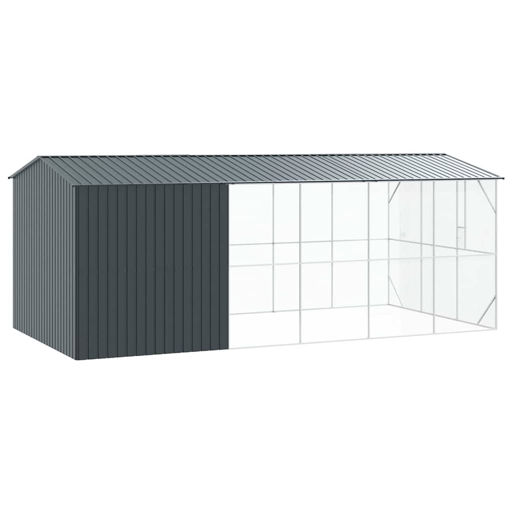 vidaXL Klatka dla ptaków z przechowywaniem Antracyt 645 x 310 x 247 cm