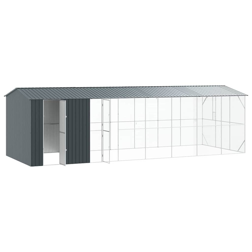 vidaXL Klatka dla ptaków z przechowywaniem Antracyt 860 x 310 x 247 cm
