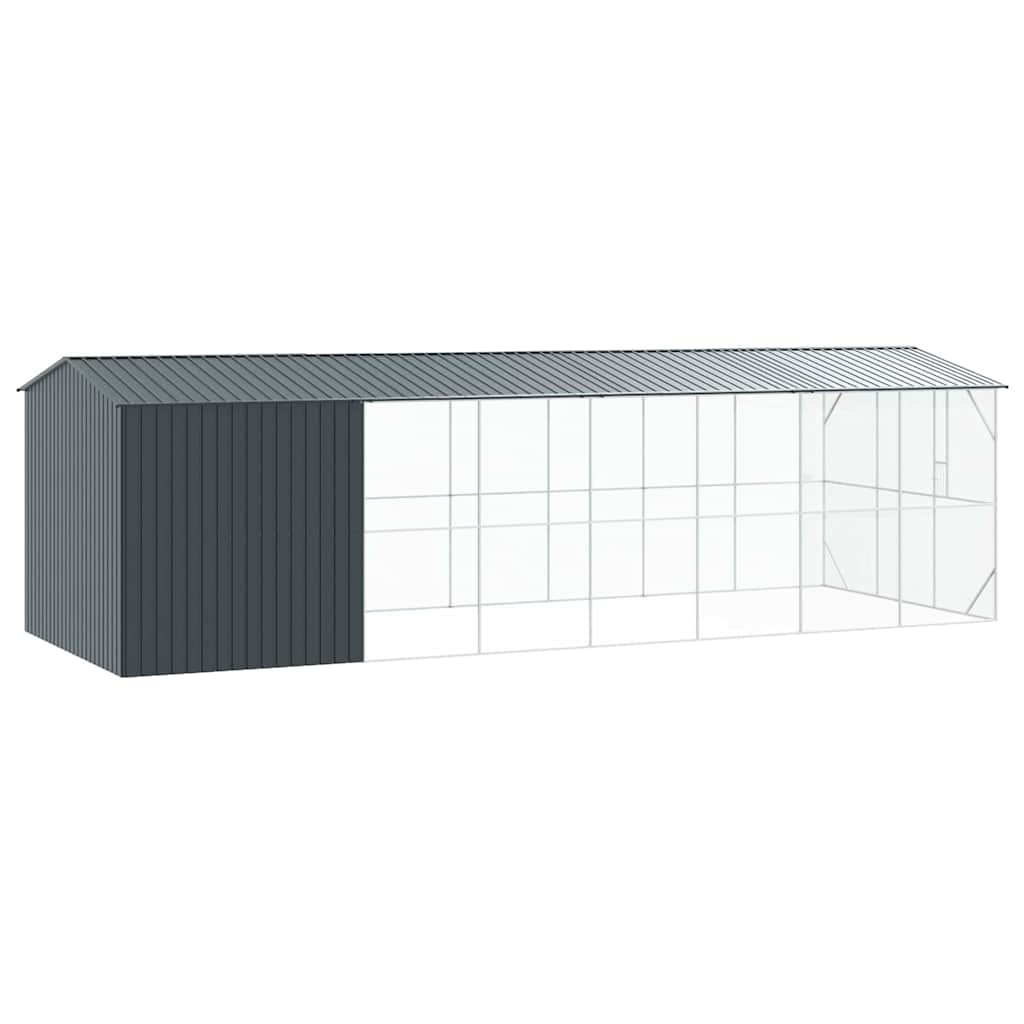 vidaXL Klatka dla ptaków z przechowywaniem Antracyt 860 x 310 x 247 cm