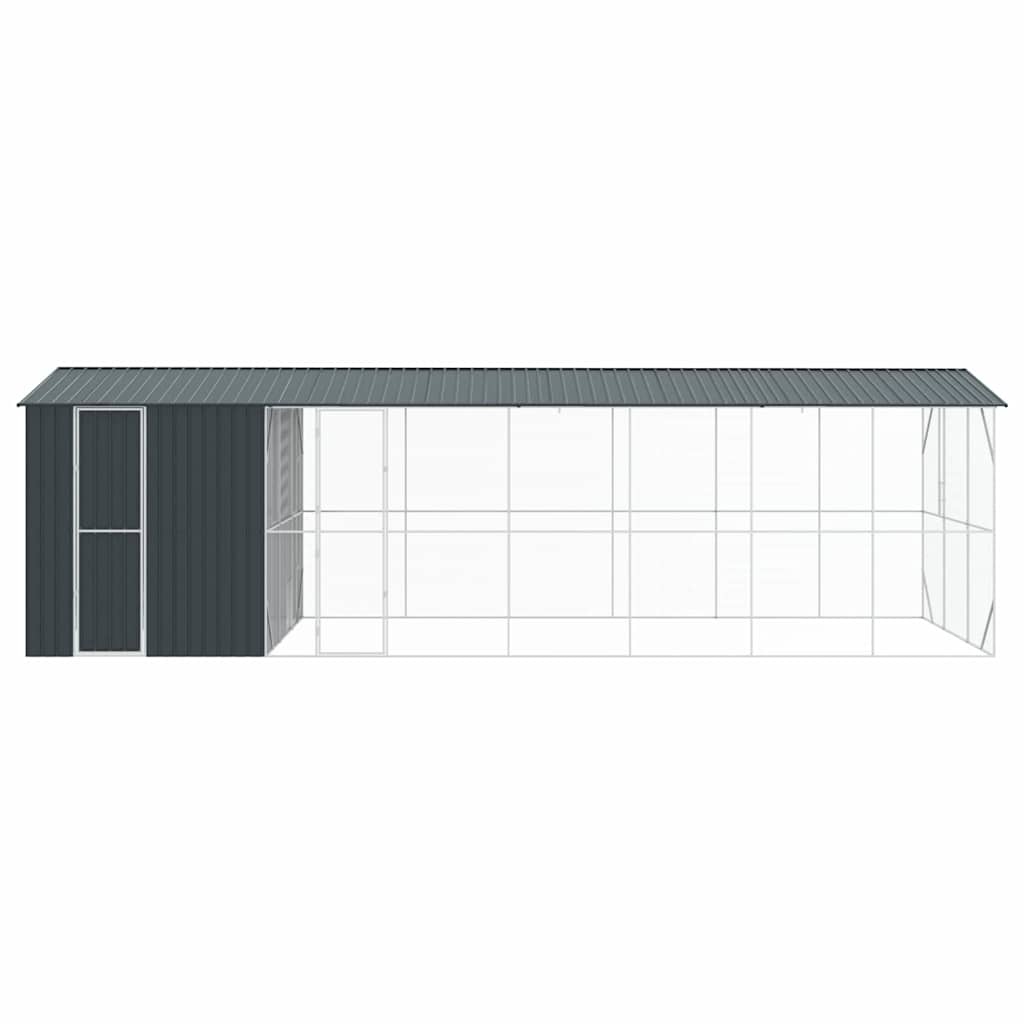 vidaXL Klatka dla ptaków z przechowywaniem Antracyt 860 x 310 x 247 cm