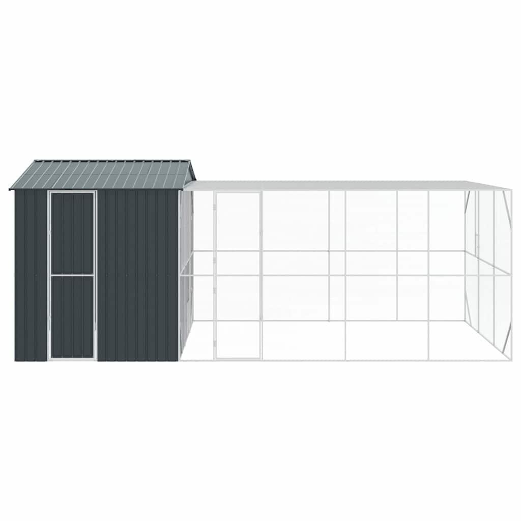 vidaXL Klatka dla ptaków z przechowywaniem Antracyt 635 x 304 x 247 cm