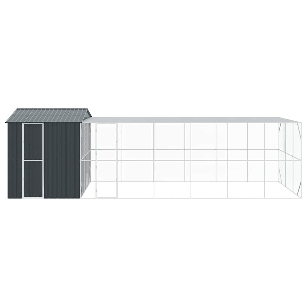 vidaXL Klatka dla ptaków z przechowywaniem Antracyt 845 x 304 x 247 cm