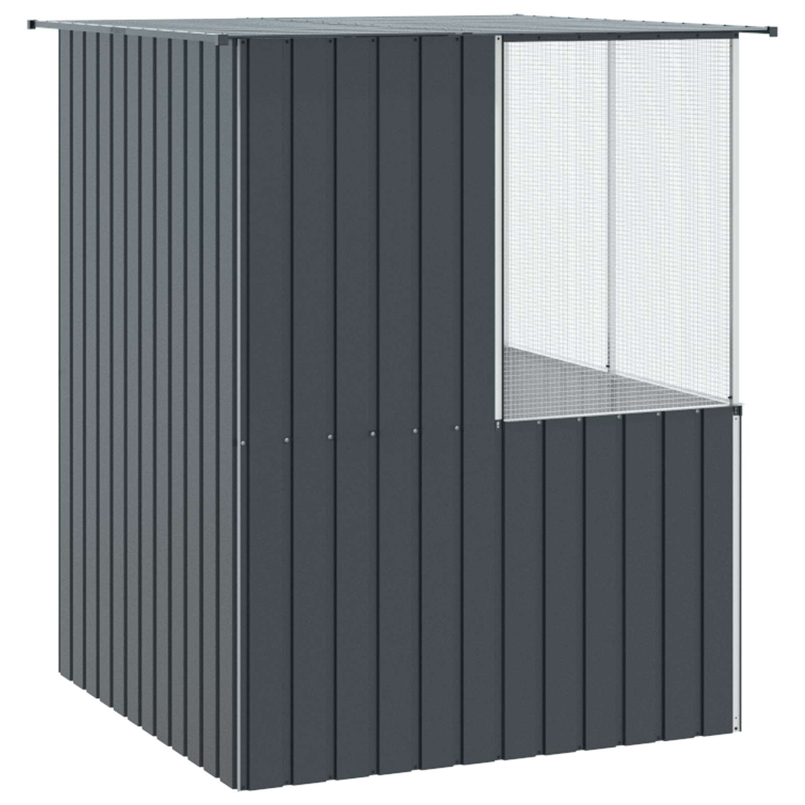 vidaXL Klatka dla ptaków z przechowywaniem Antracyt 165 x 165 x 200 cm