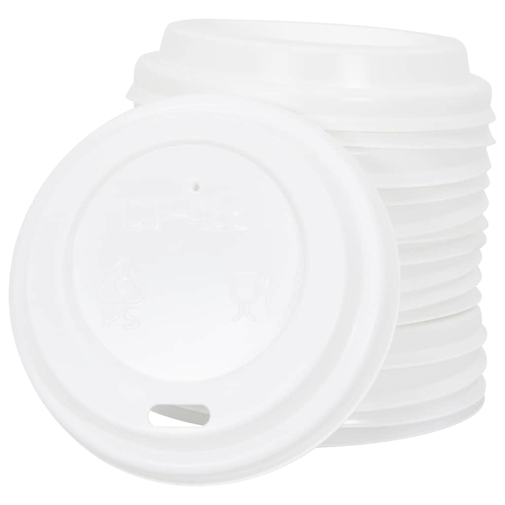 vidaXL Papierowe kubki z pokrywkami, 1000 szt., 4oz, 120ml