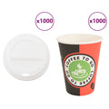 vidaXL Papierowe kubki z pokrywkami, 1000 szt., 4oz, 100ml