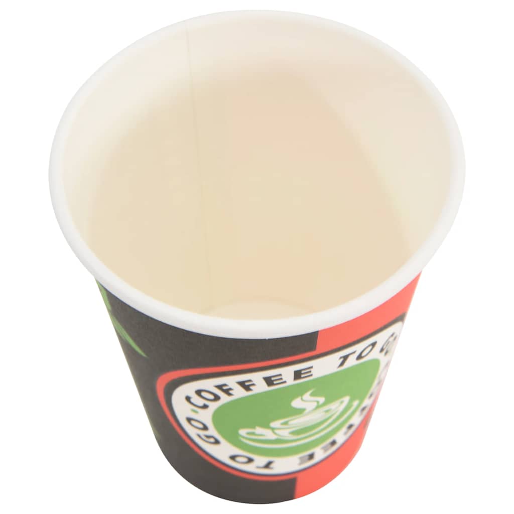 vidaXL Papierowe kubki z pokrywkami, 1000 szt., 4oz, 100ml