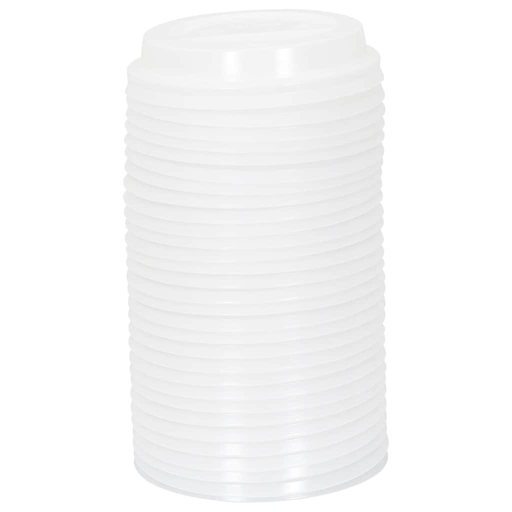 vidaXL Papierowe kubki z pokrywkami, 1000 szt., 16oz, 400ml