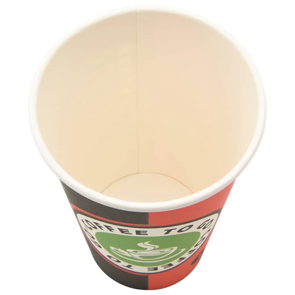 vidaXL Papierowe kubki z pokrywkami, 1000 szt., 16oz, 400ml
