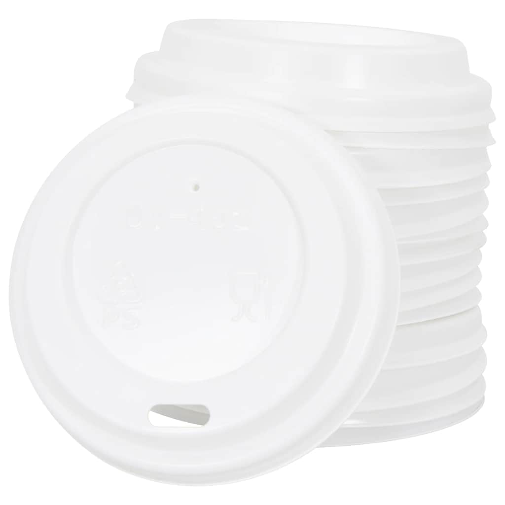 vidaXL Papierowe kubki z pokrywkami, 1000 szt., 4oz, 100ml