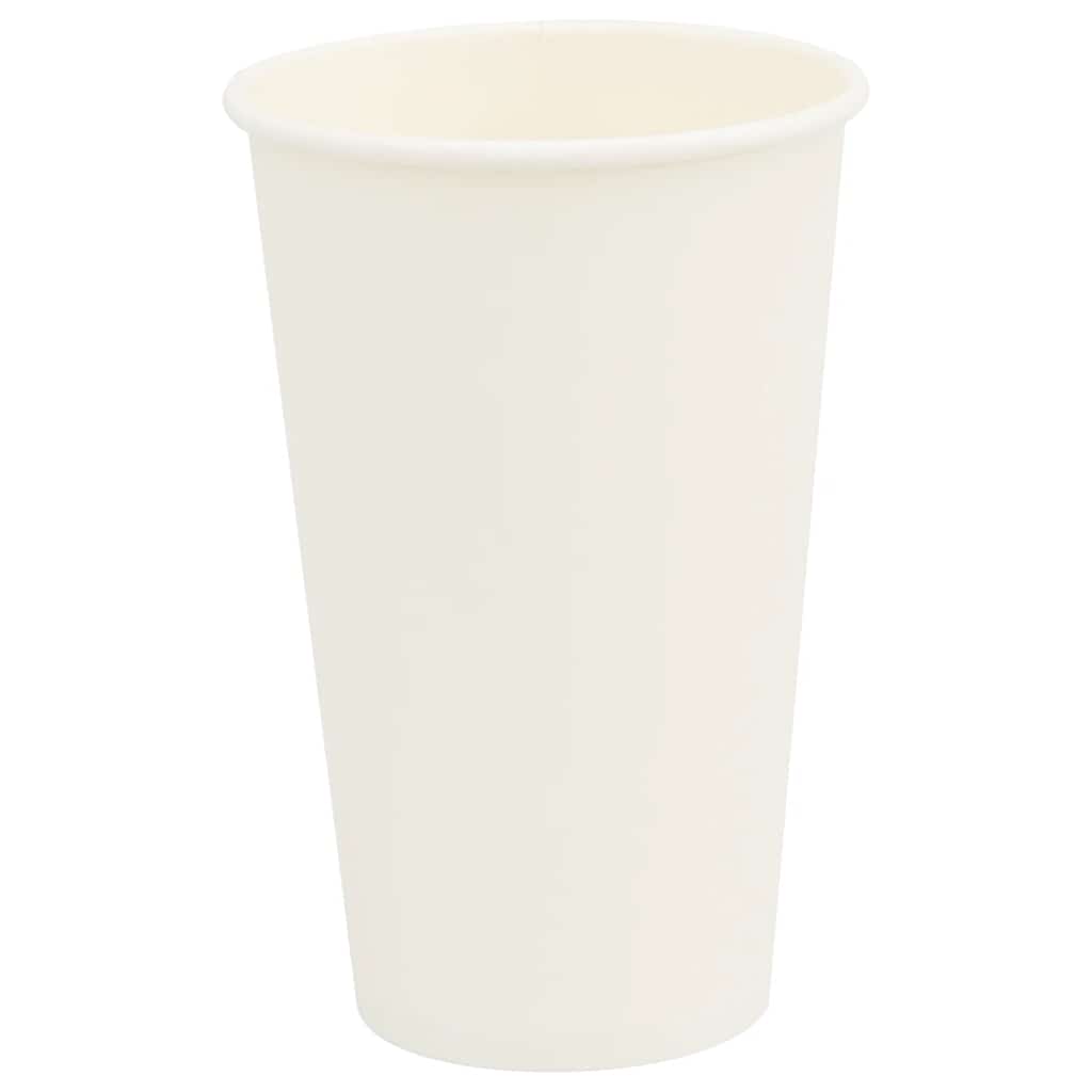 vidaXL Papierowe kubki z pokrywkami, 1000 szt., 16oz, 400ml