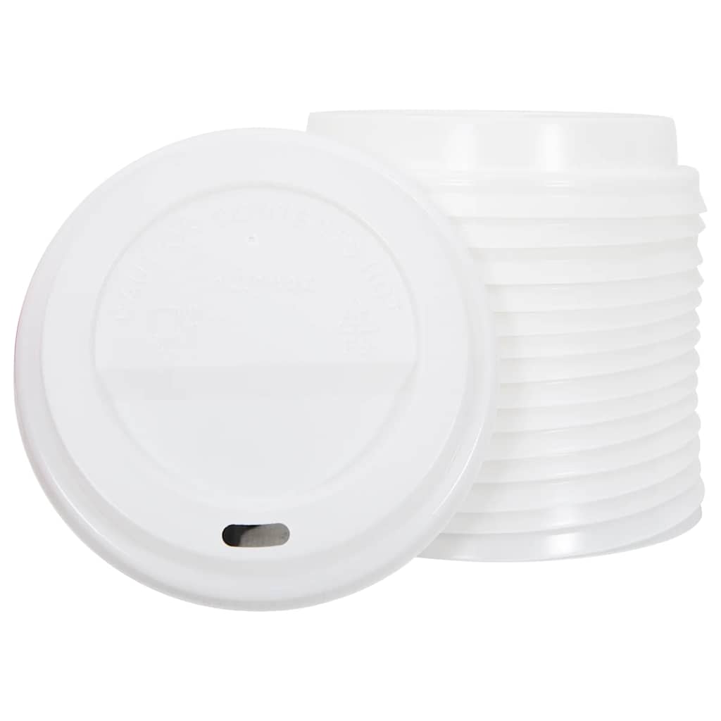 vidaXL Papierowe kubki z pokrywkami, 1000 szt., 16oz, 400ml
