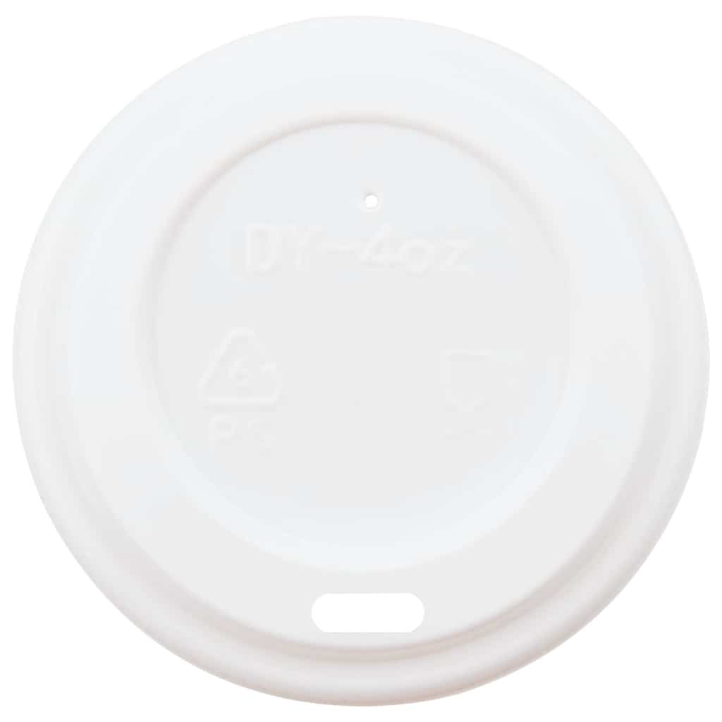 vidaXL Papierowe kubki z pokrywkami, 1000 szt., 4oz, 100ml