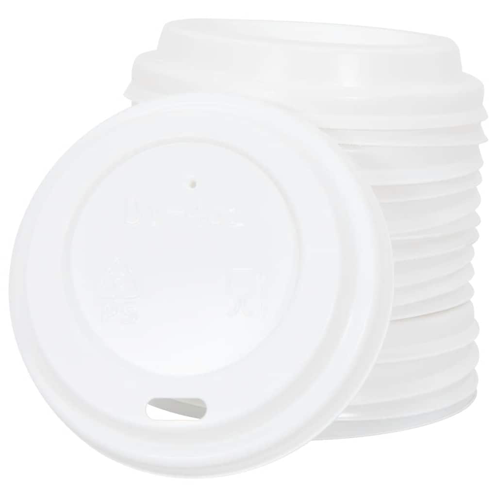 vidaXL Papierowe kubki z pokrywkami, 1000 szt., 4oz, 100ml