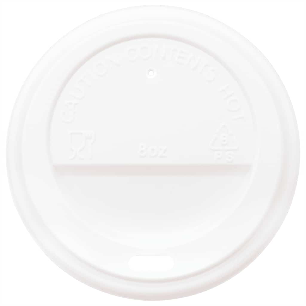 vidaXL Papierowe kubki z pokrywkami, 1000 szt., 8oz, 200ml