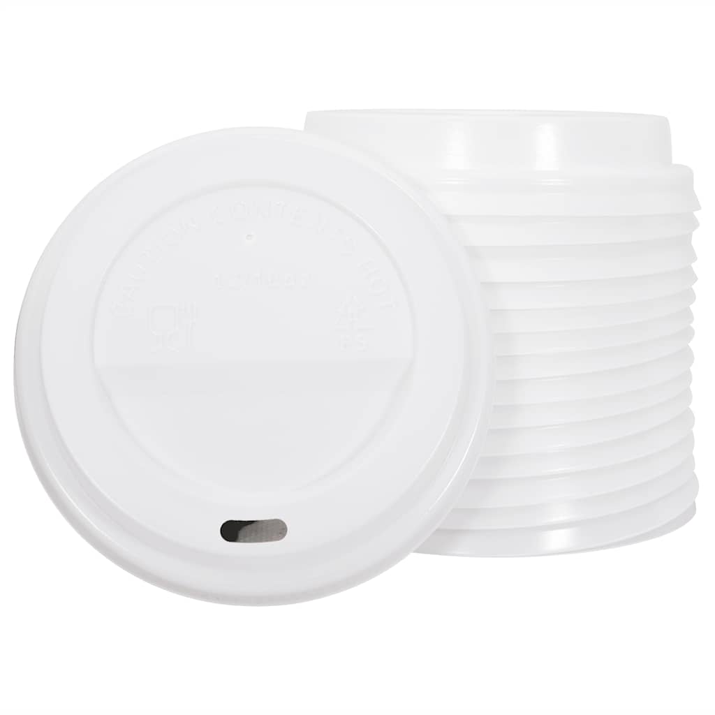 vidaXL Papierowe kubki z pokrywkami, 1000 szt., 16oz, 400ml