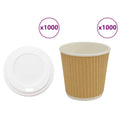 vidaXL Papierowe kubki z pokrywkami, 1000 szt., 4oz, 100ml
