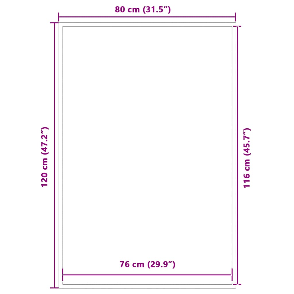 vidaXL Wycieraczka, antracytowa, 80 x 120 cm