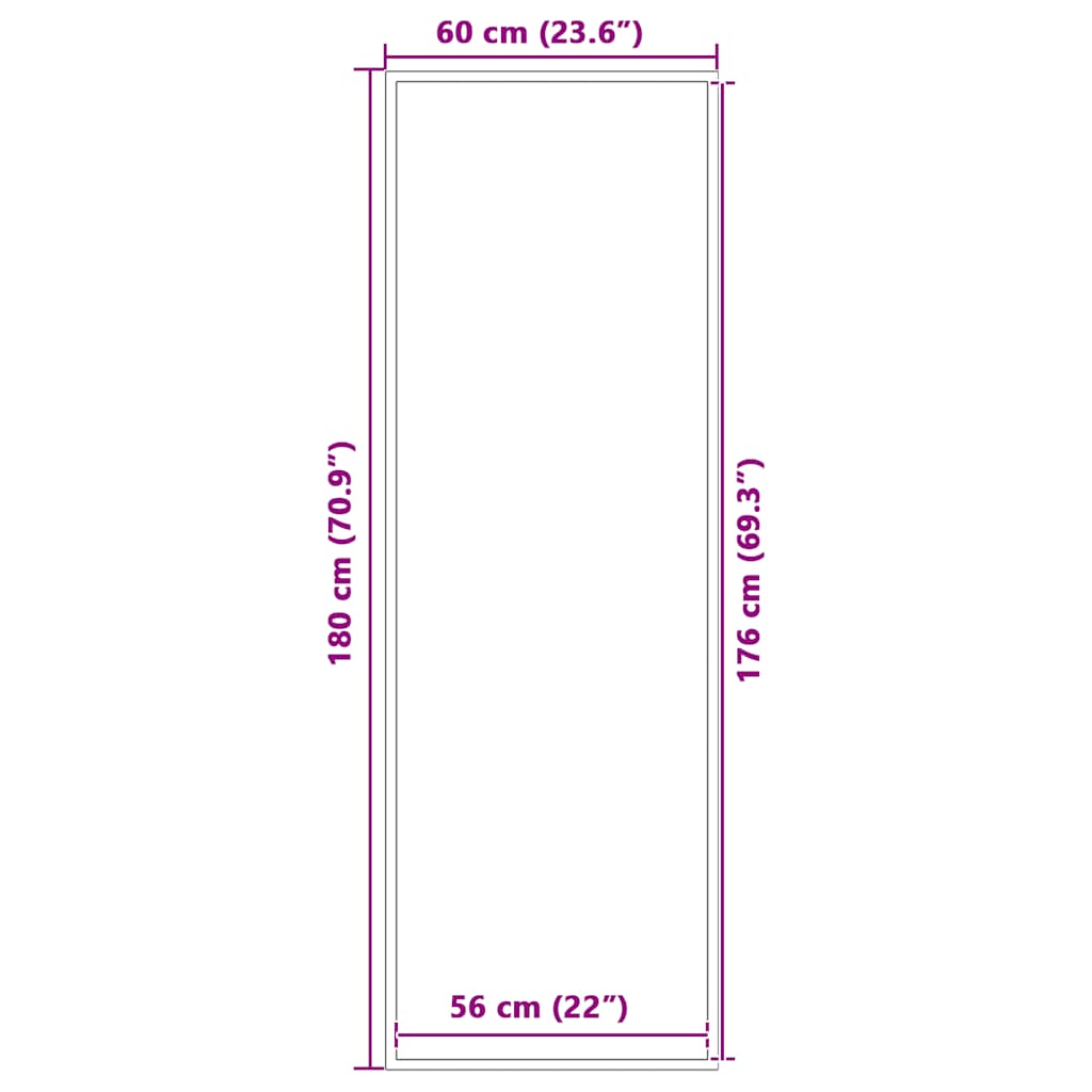vidaXL Wycieraczka Niebieska 60x180 cm