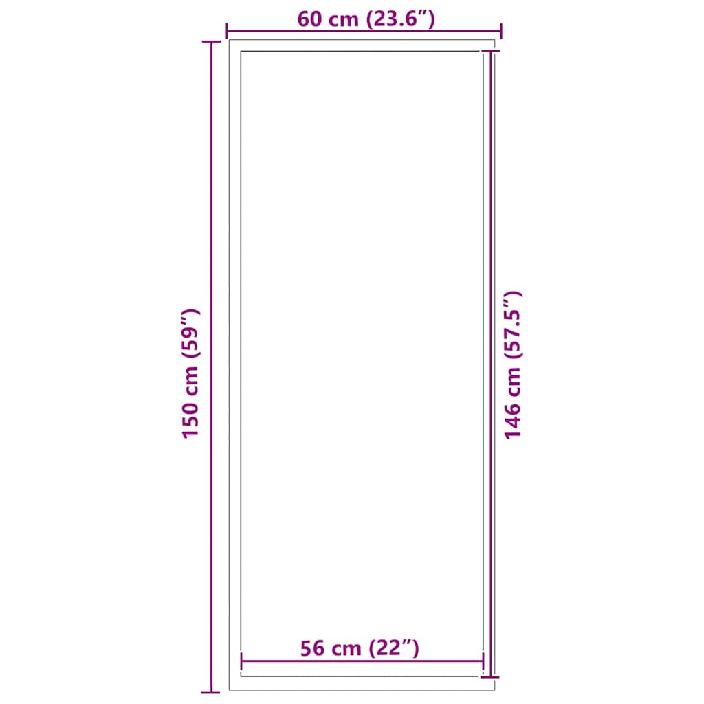 vidaXL Dywanik wejściowy Czarny 60 x 150 cm polipropylen