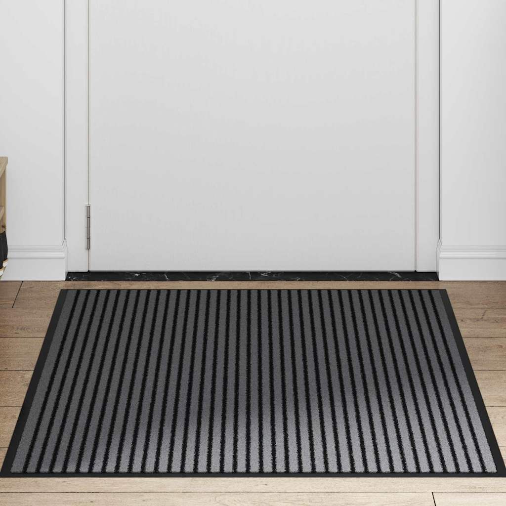 vidaXL Dywanik wejściowy Czarny 80 x 120 cm polipropylen