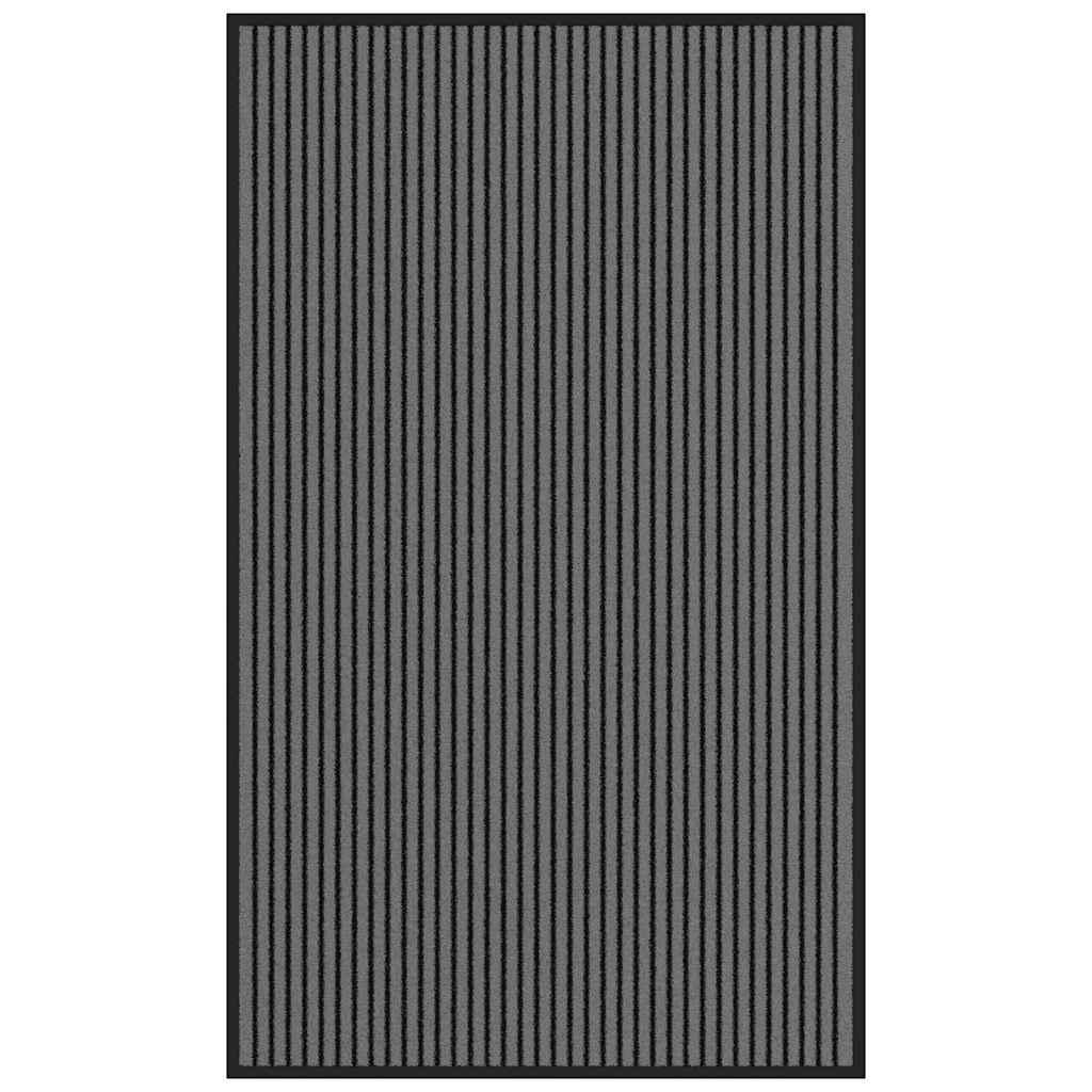 vidaXL Wycieraczka Paski Czarno-Szare 90x150 cm