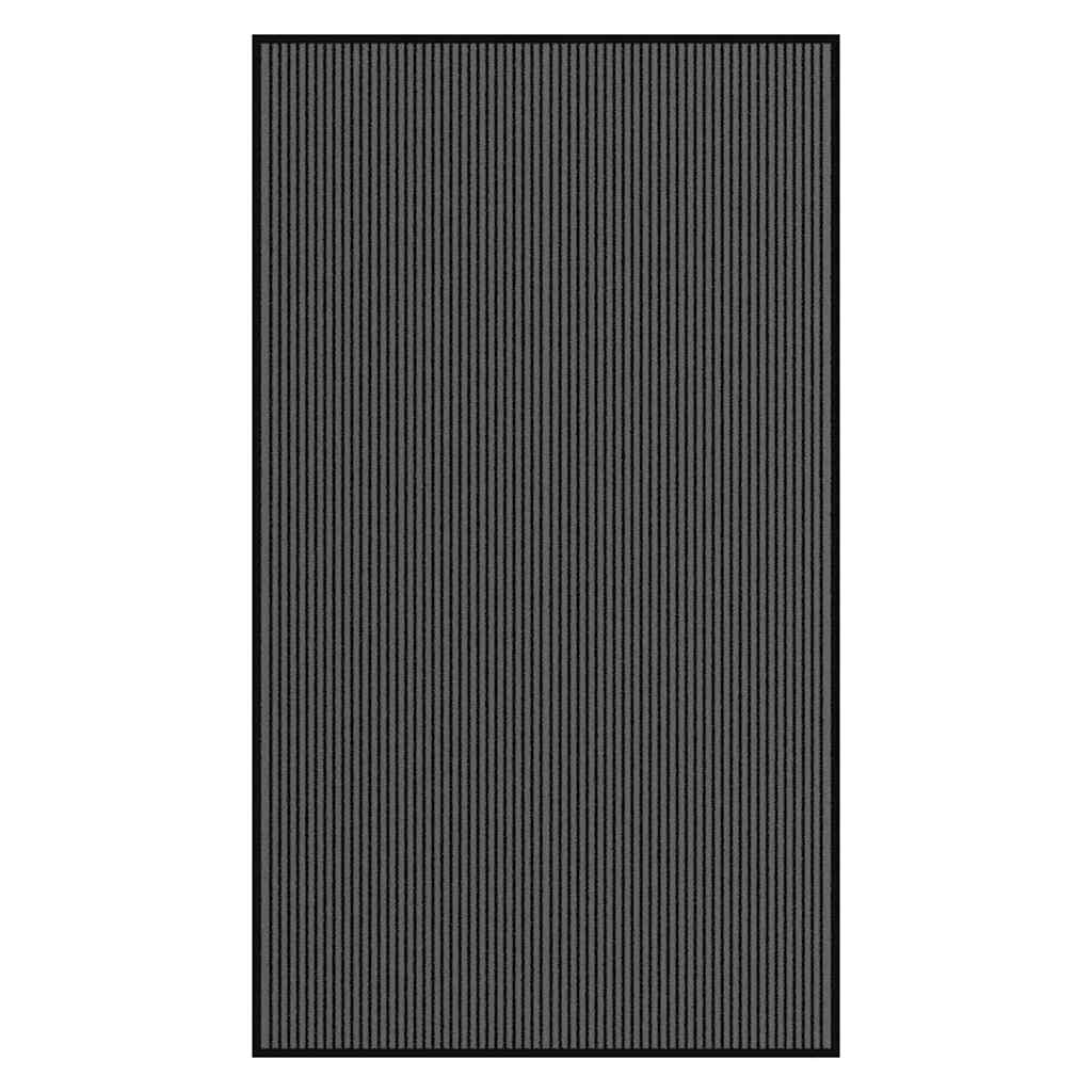 vidaXL Wycieraczka Paski Czarno-Szare 115x200 cm