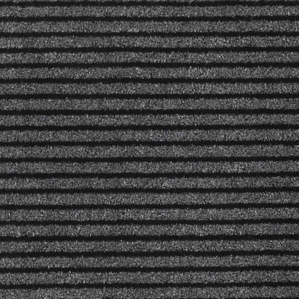 vidaXL Wycieraczka Paski Czarno-Szare 115x500 cm