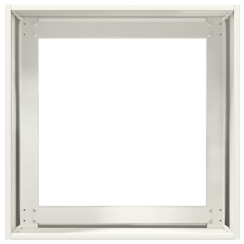 vidaXL Donica, biała, 40x40x40 cm, stal walcowana na zimno