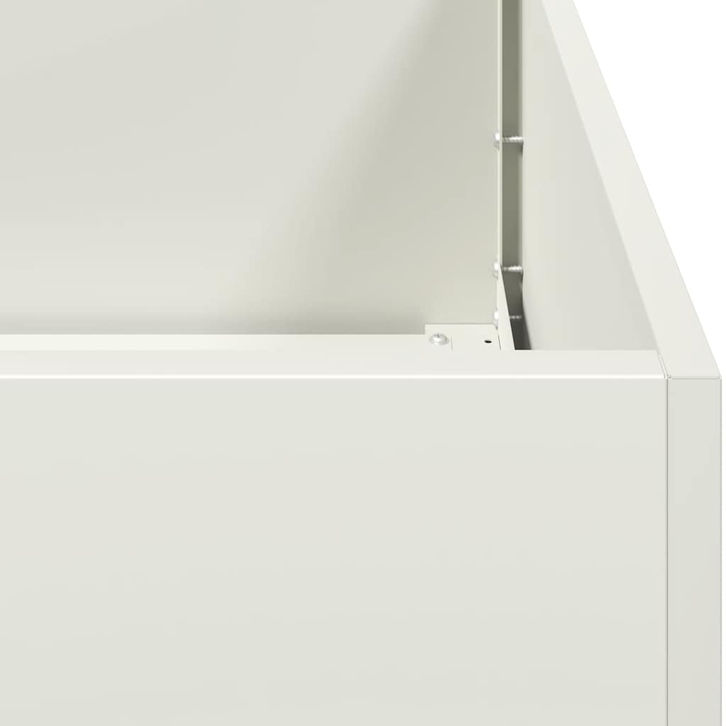 vidaXL Donica, biała, 40x40x40 cm, stal walcowana na zimno